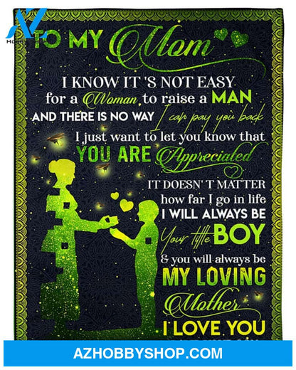Personalized To My Mom Hearts Fleece Blanket From Daughter You Will Always Be My Loving Great Customized Gift For Mother's day Birthday Christmas Thanksgiving