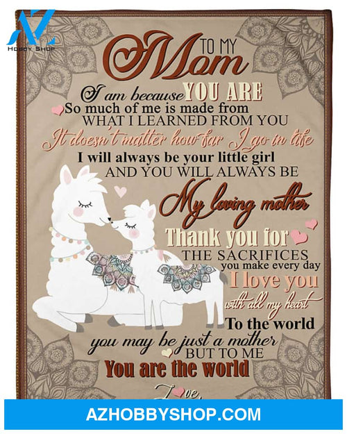 Personalized To My Mom Horses Fleece Blanket From Daughter You Will Always Be My Loving Great Customized Gift For Mother's Day Birthday Christmas Thanksgiving