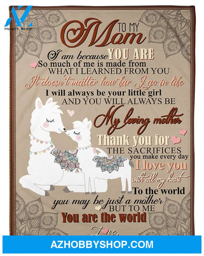 Personalized To My Mom Horses Fleece Blanket From Daughter You Will Always Be My Loving Great Customized Gift For Mother's Day Birthday Christmas Thanksgiving