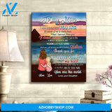 Personalized Canvas, To My Mom I Am Because You Are Canvas Wall Art, Perfect Gift For Mom From Daughter, Mothers Day Gifts