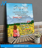 Personalized Canvas, To My Mom I Am Because You Are Canvas Wall Art, Perfect Mothers Day Gifts, Gift For Mom From Daughter