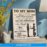 Personalized Canvas, To My Mom I Know It’s Not Easy Canvas Wall Art,Perfect Gift For Mom From Son, Mothers Day Gifts