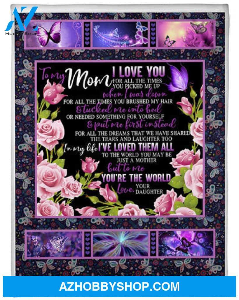 To My Mom I Love You To All The Times Fleece Blanket - Quilt Blanket Mother's Day Gift Gift From Daughter To Mom 
