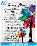 To My Mom I Love You With All My Heart Forever And Always Fleece Blanket - Quilt Blanket Mother's Day Gift Gift For Mom Gift From Daughter To Mom 