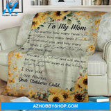 To My Mom No Matter How Many Times Sunflower And Butterfly Fleece Blanket Gift For Mom Home Decor Bedding Couch Sofa Soft and Comfy Cozy