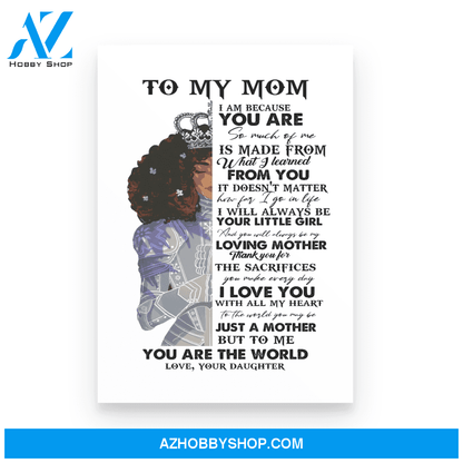 To My Mom Poster Canvas