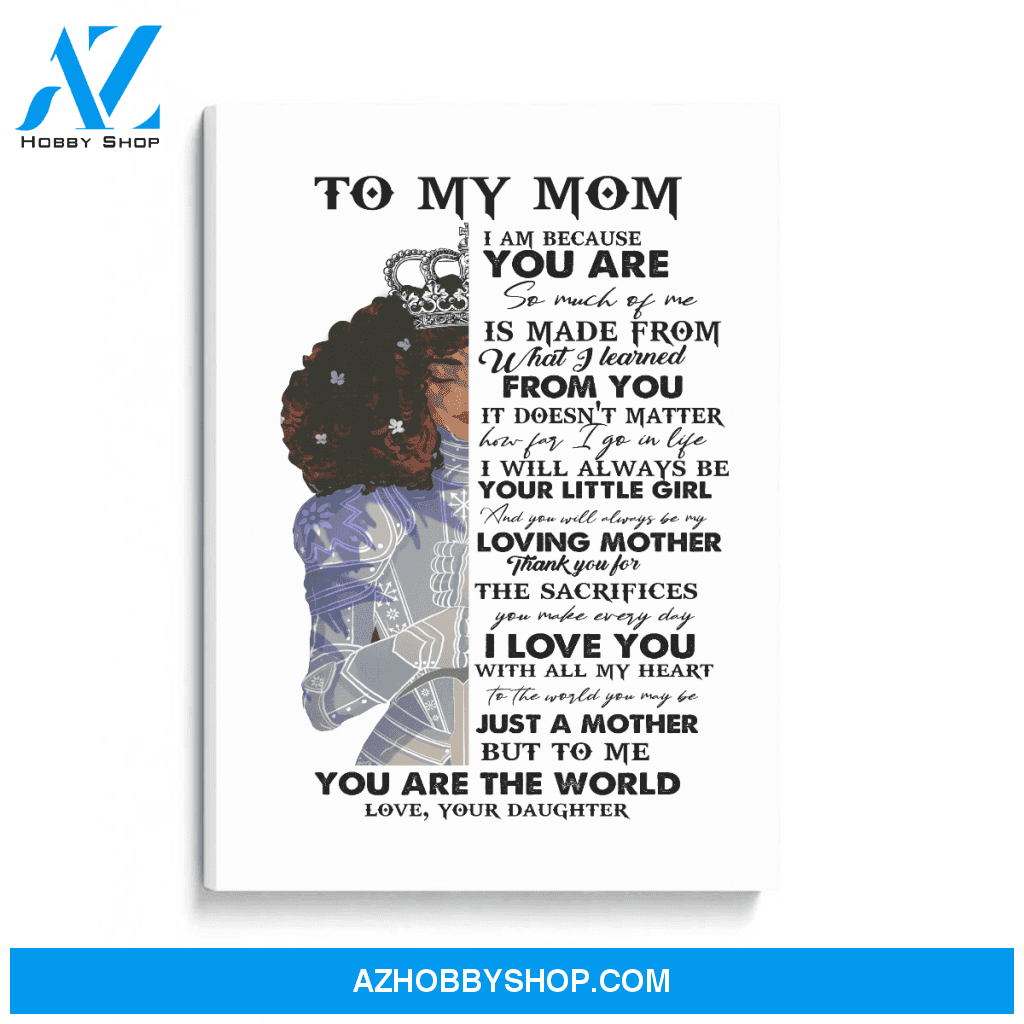 To My Mom Poster Canvas
