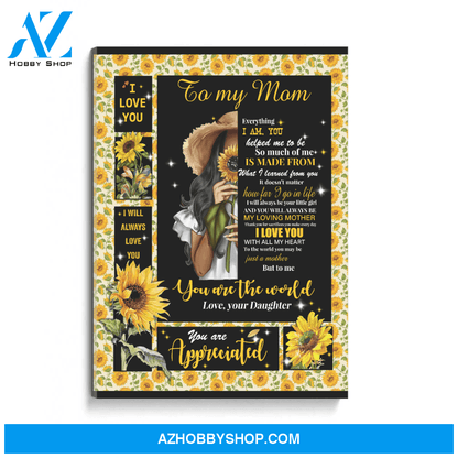 To My Mom Poster Canvas