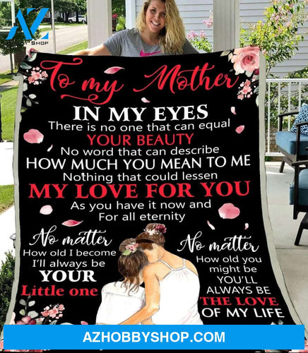 Personalized To My Mom Roses Fleece Blanket From Daughter In My Eyes Great Customized Gift For Mother's Day Birthday Christmas Thanksgiving