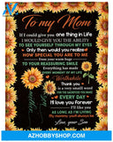 Personalized To My Mom Sunflowers Fleece Blanket From Daughter How Special You Are To Me Great Customized Gift For Mother's day Birthday Christmas Thanksgiving