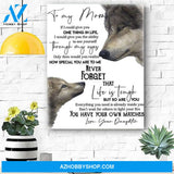 To My Mom Wolf Canvas Print Wall Art - Matte Canvas