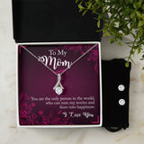 To My Mom You Are The Person Alluring Beauty Necklace Earring Set