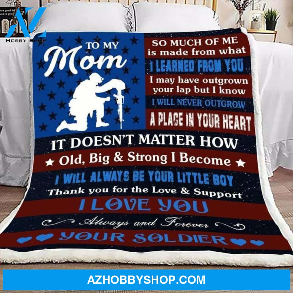 To My Mom Your Soldier Fleece Blanket
