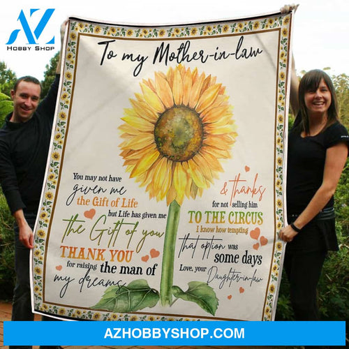To My Mother Blanket In Law Sunflower The Gift Of You Gift From Daughter Fleece Blanket Best Gifts For Mom