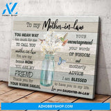 To My Mother In Law Canvas Gift For Mother In Law