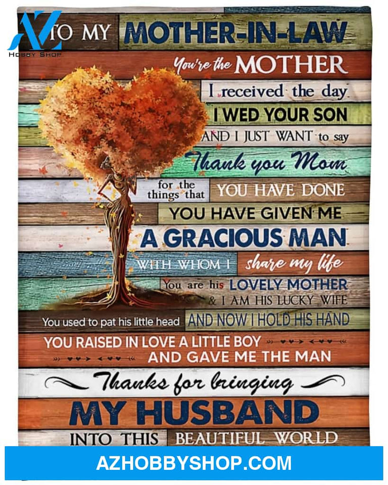 To My Mother-In-Law From Daughter-In-Law Fleece Blanket