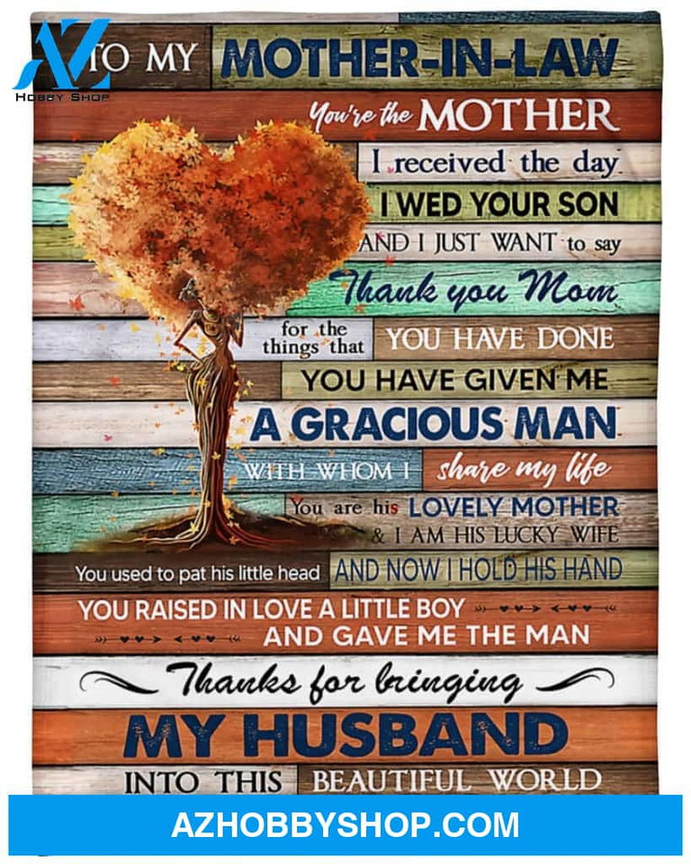 To My Mother-In-Law From Daughter-In-Law Fleece Blanket