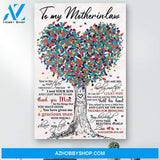 To My Mother-in-law From Daughter-in-law Heart Tree Poster Christmas Gift For Mother-in-law