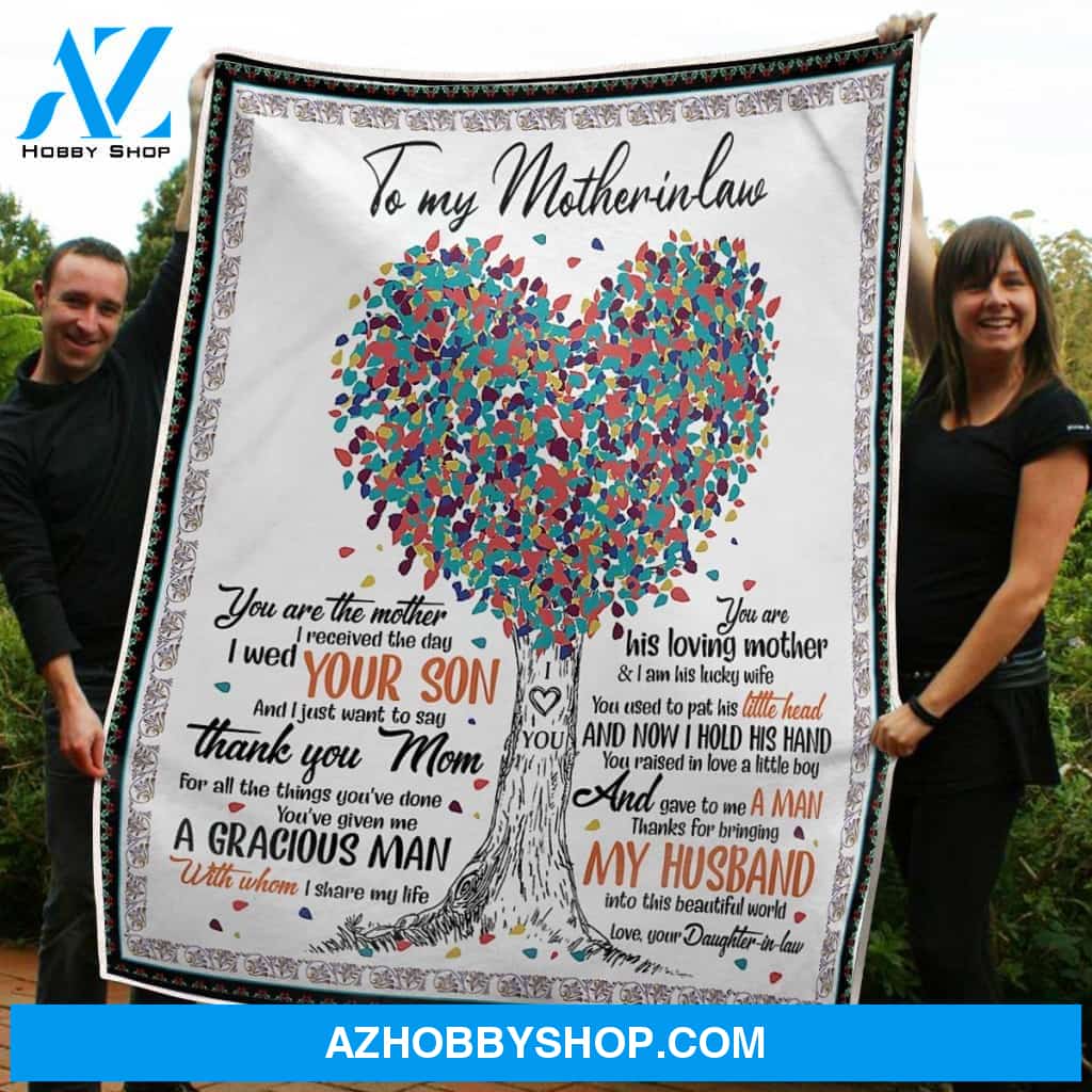 To My Mother In Law Tree Of Life Thank You Mom Gift From Daughter In Law Fleece Blanket