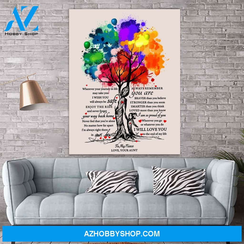 To My Niece Canvas Print Wall Art - Gift For Niece - Matte Canvas