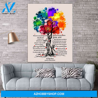 To My Niece Canvas Print Wall Art - Gift For Niece - Matte Canvas