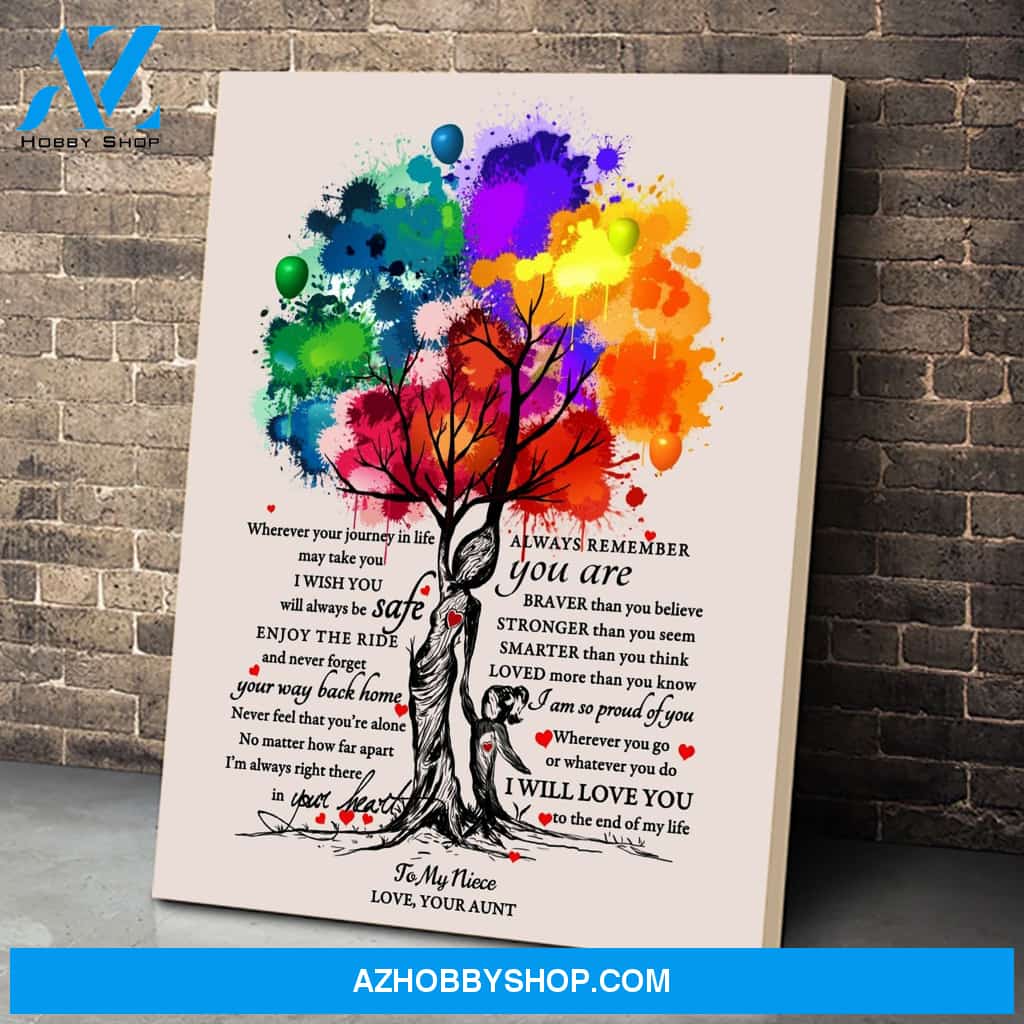 To My Niece Canvas Print Wall Art - Gift For Niece - Matte Canvas