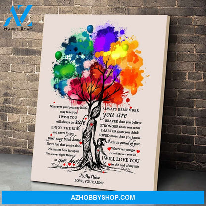 To My Niece Canvas Print Wall Art - Gift For Niece - Matte Canvas