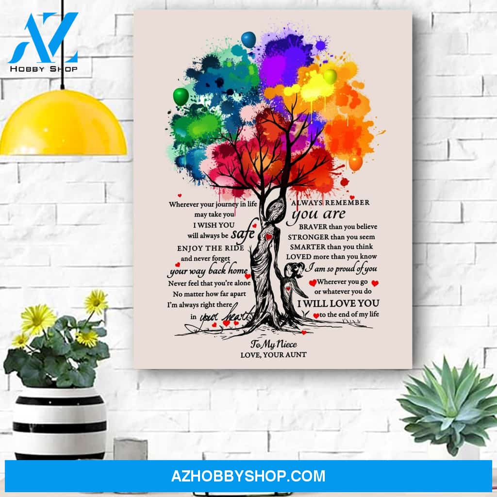 To My Niece Canvas Print Wall Art - Gift For Niece - Matte Canvas