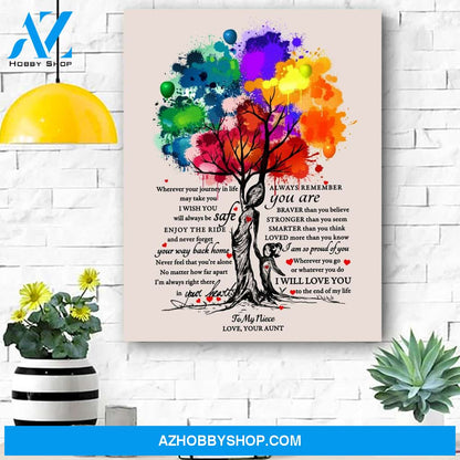 To My Niece Canvas Print Wall Art - Gift For Niece - Matte Canvas