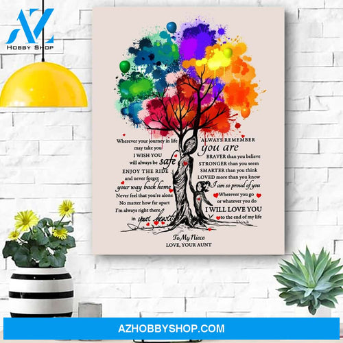 To My Niece Canvas Print Wall Art - Gift For Niece - Matte Canvas