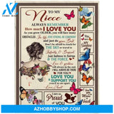 To My Niece Remember I Love You Stay Strong Confident Do Your Best Support Proud Gift From Aunt Butterfly Girl Blanket