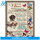 To My Niece Remember I Love You Stay Strong Confident Do Your Best Support Proud Gift From Aunt Butterfly Girl Blanket