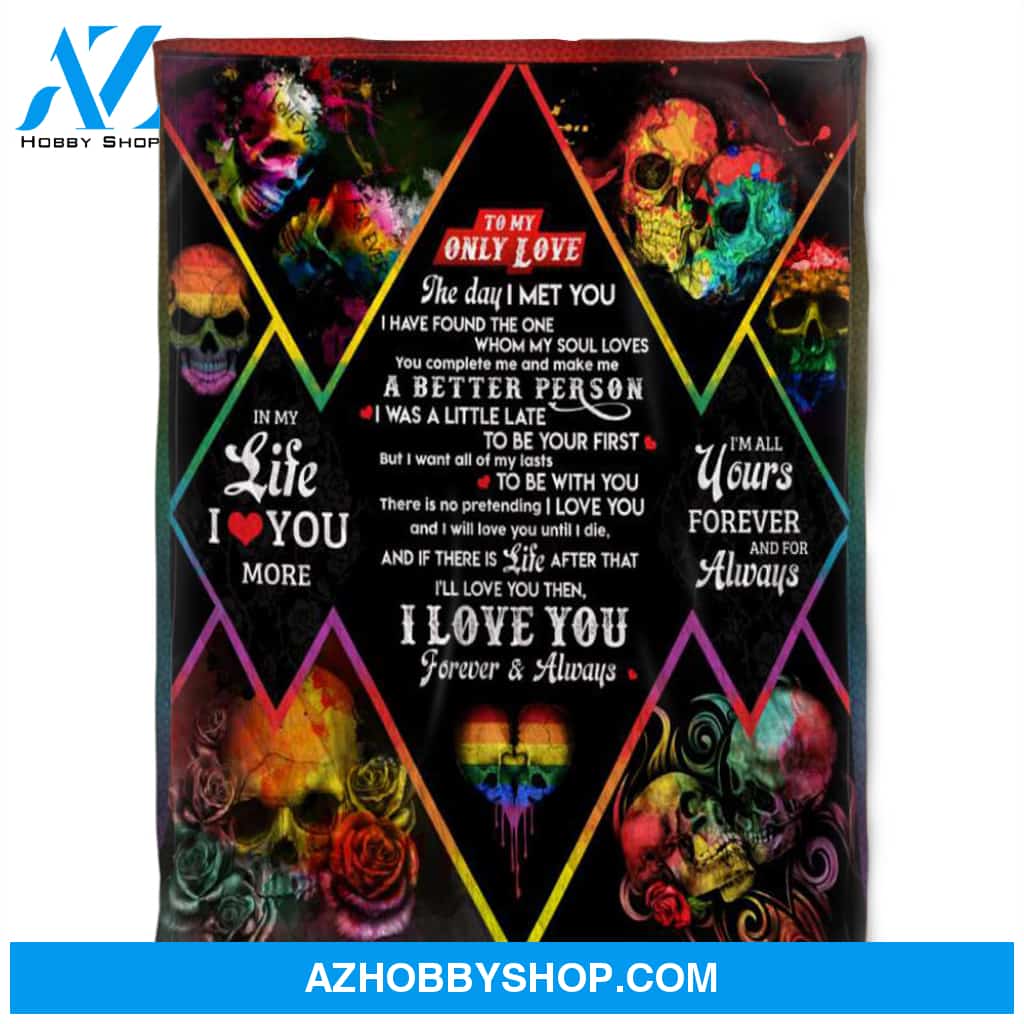 To My Only Love, Halloween LGBT, Soft Blanket.Home Decor Bedding Couch Sofa Soft and Comfy Cozy