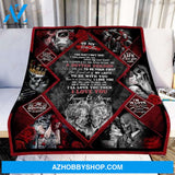 To My Only Love Skull Couple Fleece Blanket Gift For