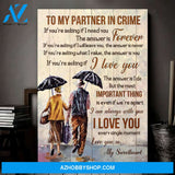 To my partner in crime - I love you every single moment Couple Portrait Canvas Prints - Wall Art