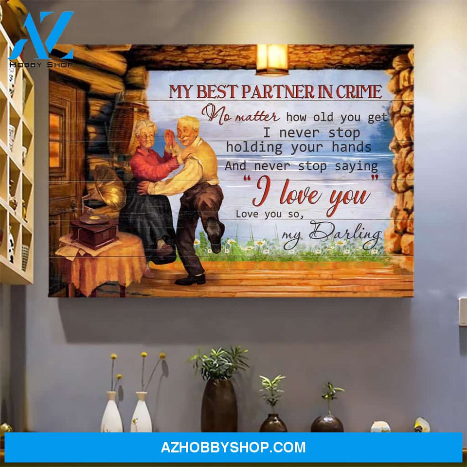 To my partner in crime - I never stop saying I love you Couple Landscape Canvas Prints - Wall Art