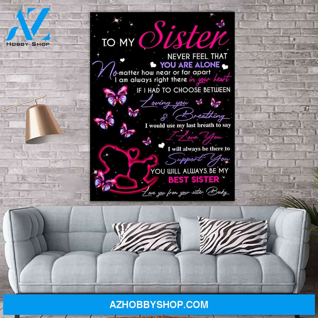To My Sister Canvas Print Wall Art - Matte Canvas