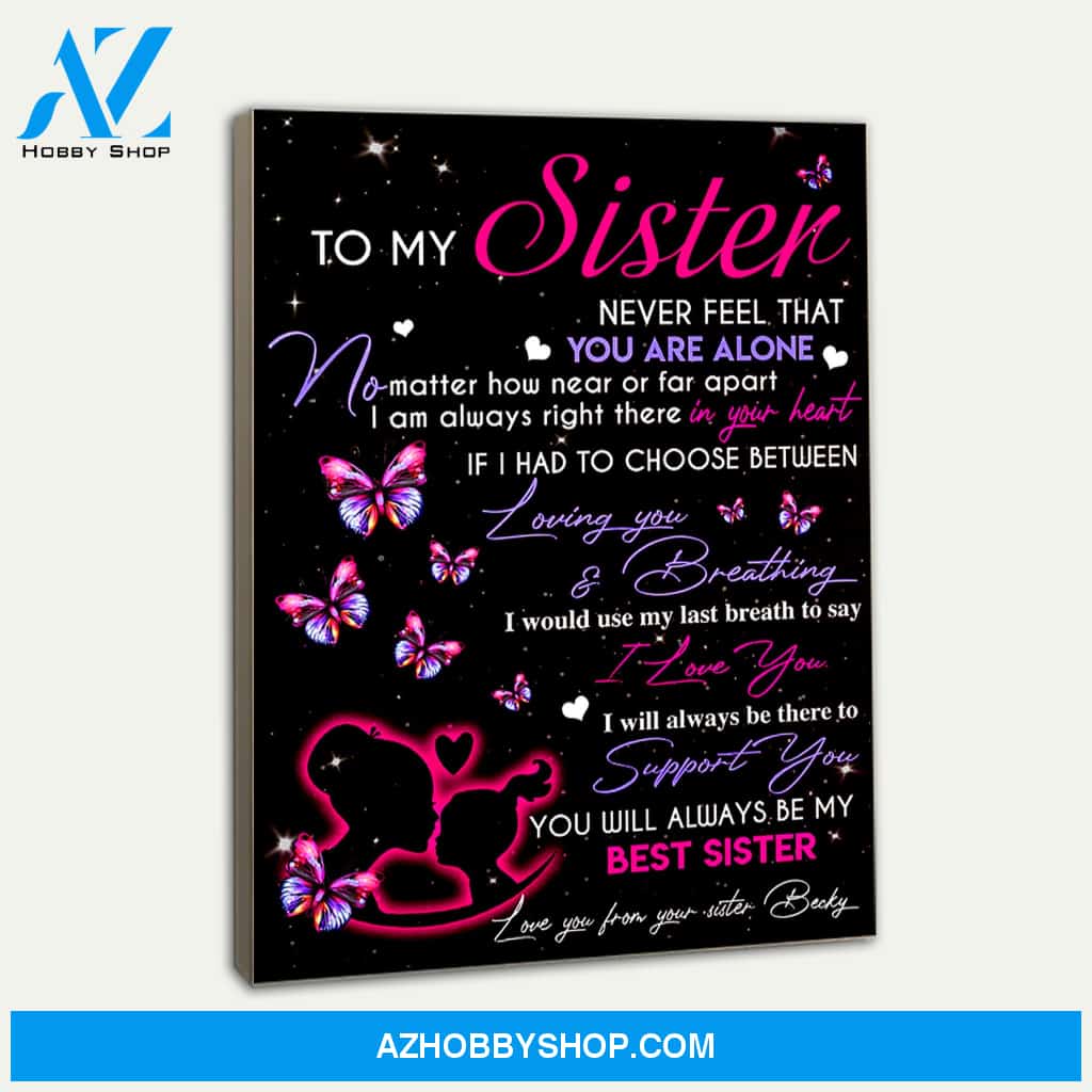 To My Sister Canvas Print Wall Art - Matte Canvas