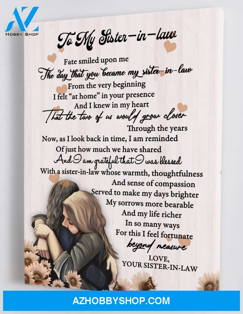 To My Sister-in-law - Love From Sister-in-law - Framed Canvas Gift SS004