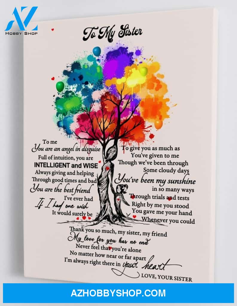 To My Sister - Love From Your Sister - Framed Canvas Gift SS003