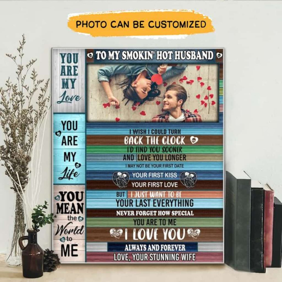 To My Smokin Hot Husband Canvas Gallery Wraps For Couple 18X12 Inches Canvass