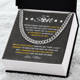 To My Soccer Son - Cuban Link Necklace, Cuban Link Chain