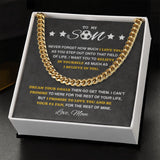 To My Soccer Son - Cuban Link Necklace, Cuban Link Chain
