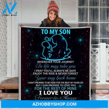 To My Son 3D Custom Blanket