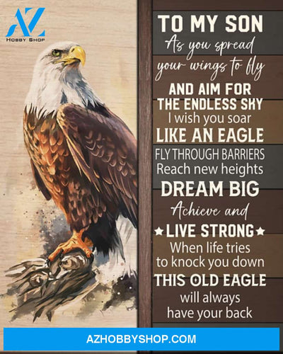 To My Son Canvas From Mom As You Spread Your Wings To Fly