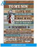 To My Son Canvas From Mom Full Size Canvas Never Forget That I Love You