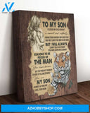 To My Son Canvas From Mom Tiger Canvas Full Size Canvas I Closed My Eyes For But A Moment