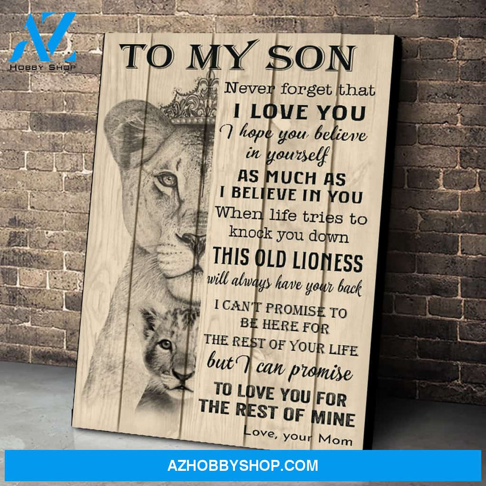 To My Son Canvas Print Wall Art - Matte Canvas