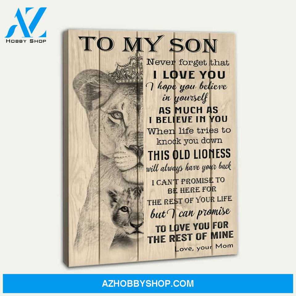 To My Son Canvas Print Wall Art - Matte Canvas