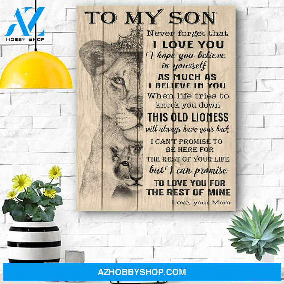 To My Son Canvas Print Wall Art - Matte Canvas